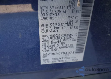 2017 Nissan Rogue S from USA, damaged, VIN 5N1AT2MT7HC784078